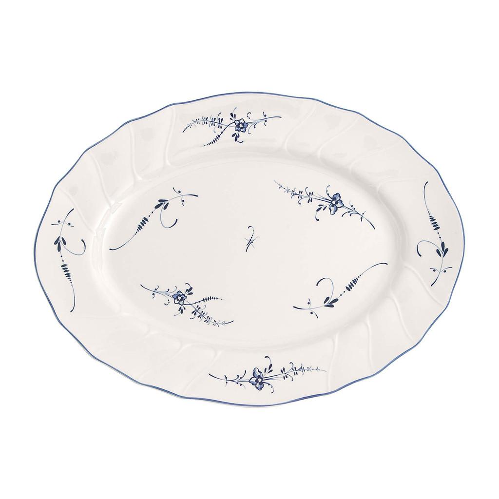 PLATTE Vieux Luxembourg weiß-blau 35 x 27 cm - Blau/Weiß, Keramik (26.5/3.5/35cm) - Villeroy & Boch