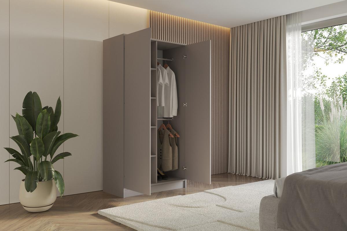 KLEIDERSCHRANK - GALA - 102 - Kaschmir - Kaschmir, Holzwerkstoff (102/200/51cm) - ALTDECOR