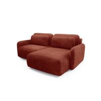 ECKSOFA Simone Mit Schlaffunktion - Rotbraun, Holzwerkstoff/Textil (165/240cm) - Fun Möbel