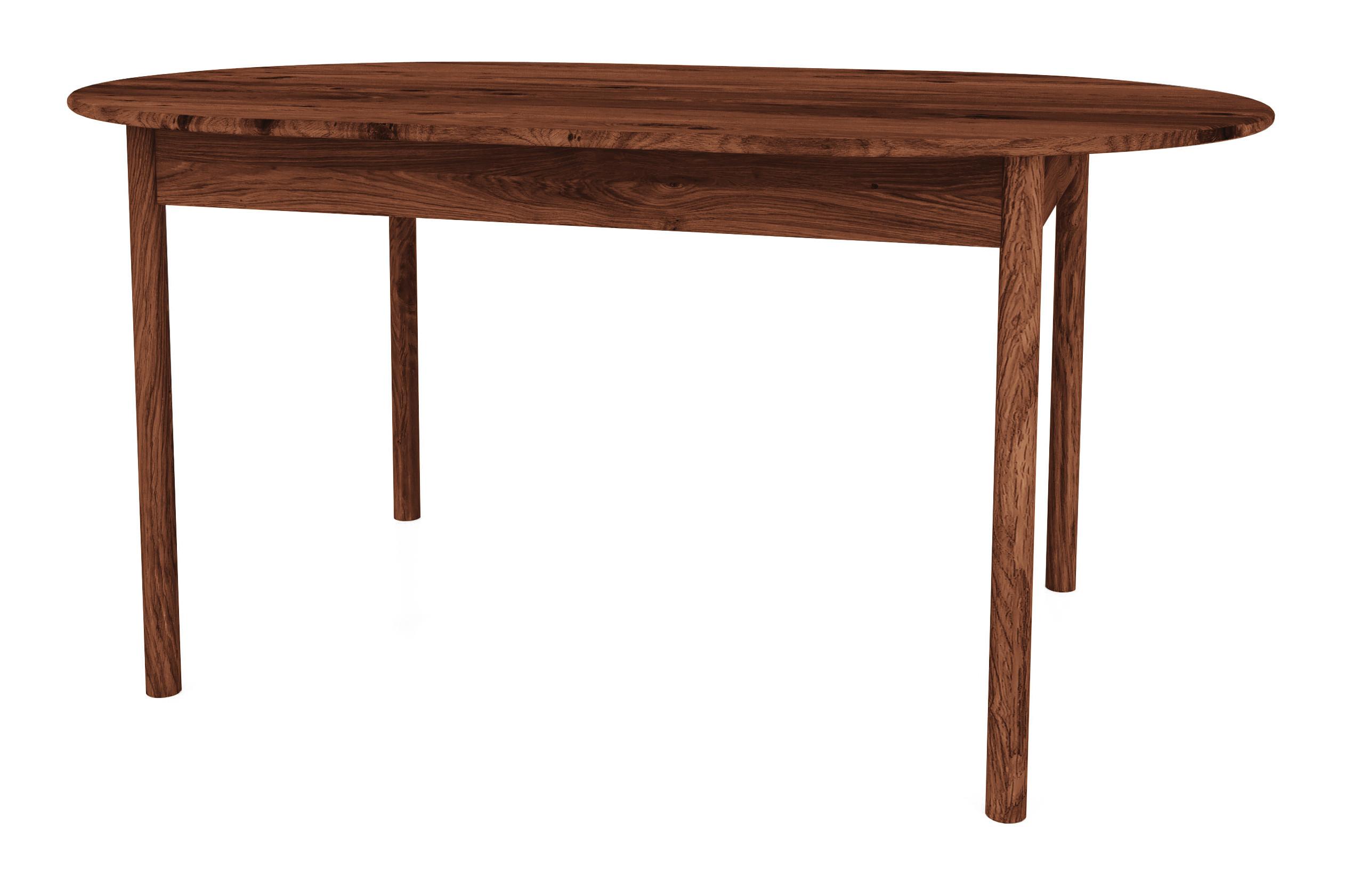 TISCH OVAL INA Wildeiche - Dunkelbraun, Holz (200/90/77cm) - byoak