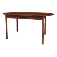 TISCH OVAL INA Wildeiche - Dunkelbraun, Holz (200/90/77cm) - byoak