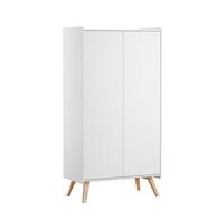 SCHRANK 2 Türen Vintage Weiß - Weiß, Holzwerkstoff (100/200/58cm) - Petits-meubles