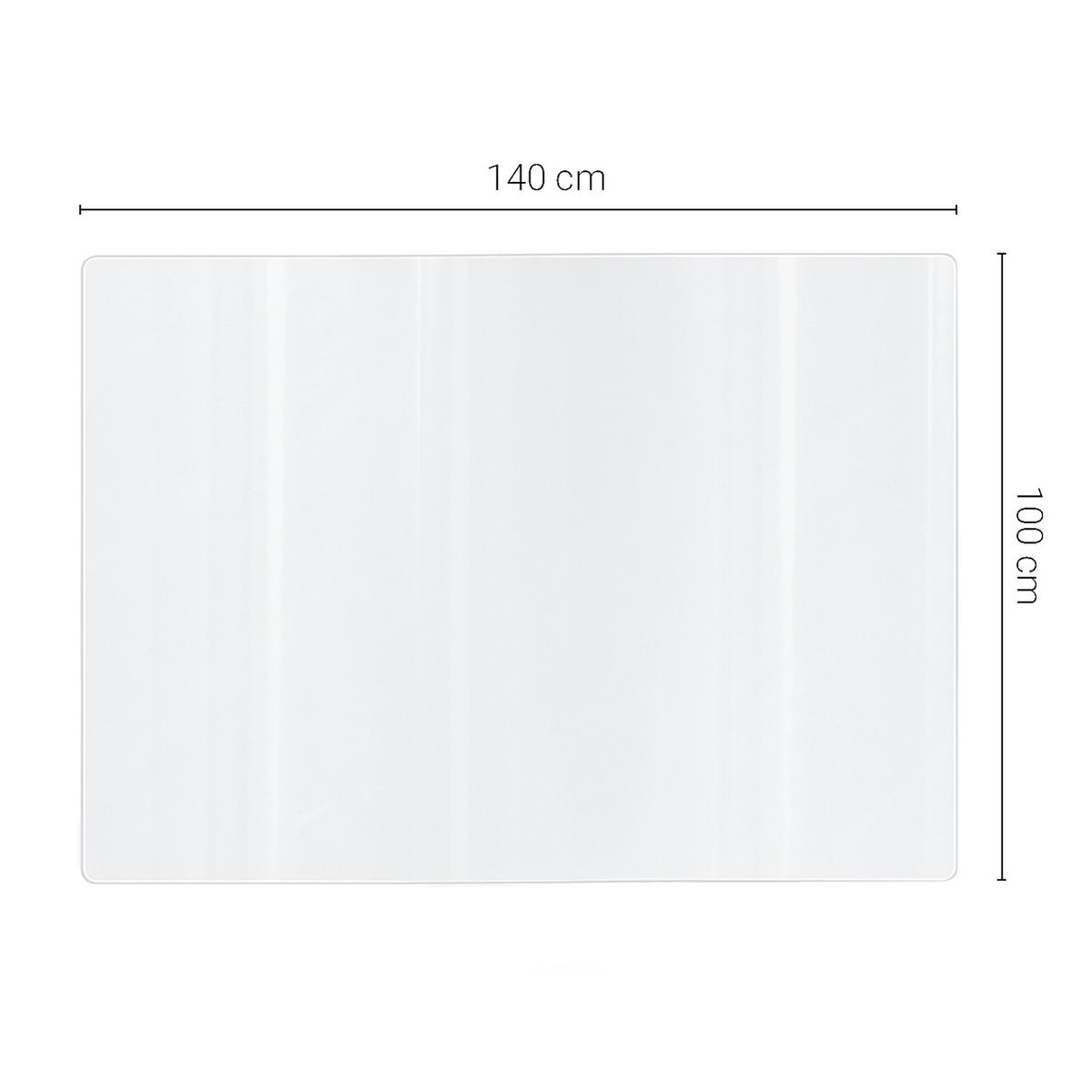 SCHUTZUNTERLAGE 140 x 100 cm – Transparente – Schutzmatte - Transparent, Kunststoff (0.2/100/140cm) - TULUP