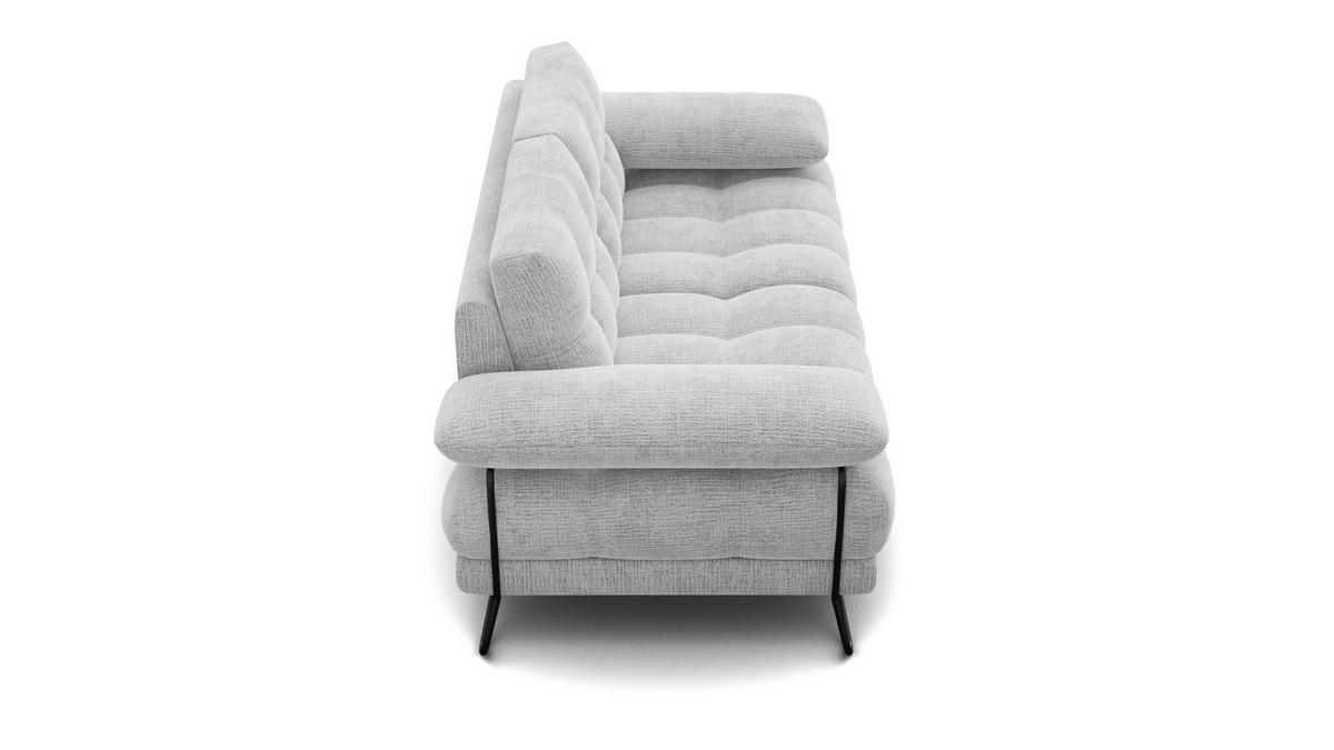 SOFA BUBBARA 2-Sitzer, hellgrau - Hellgrau/Schwarz, Holz/Textil (185/87/96cm) - Wozimo