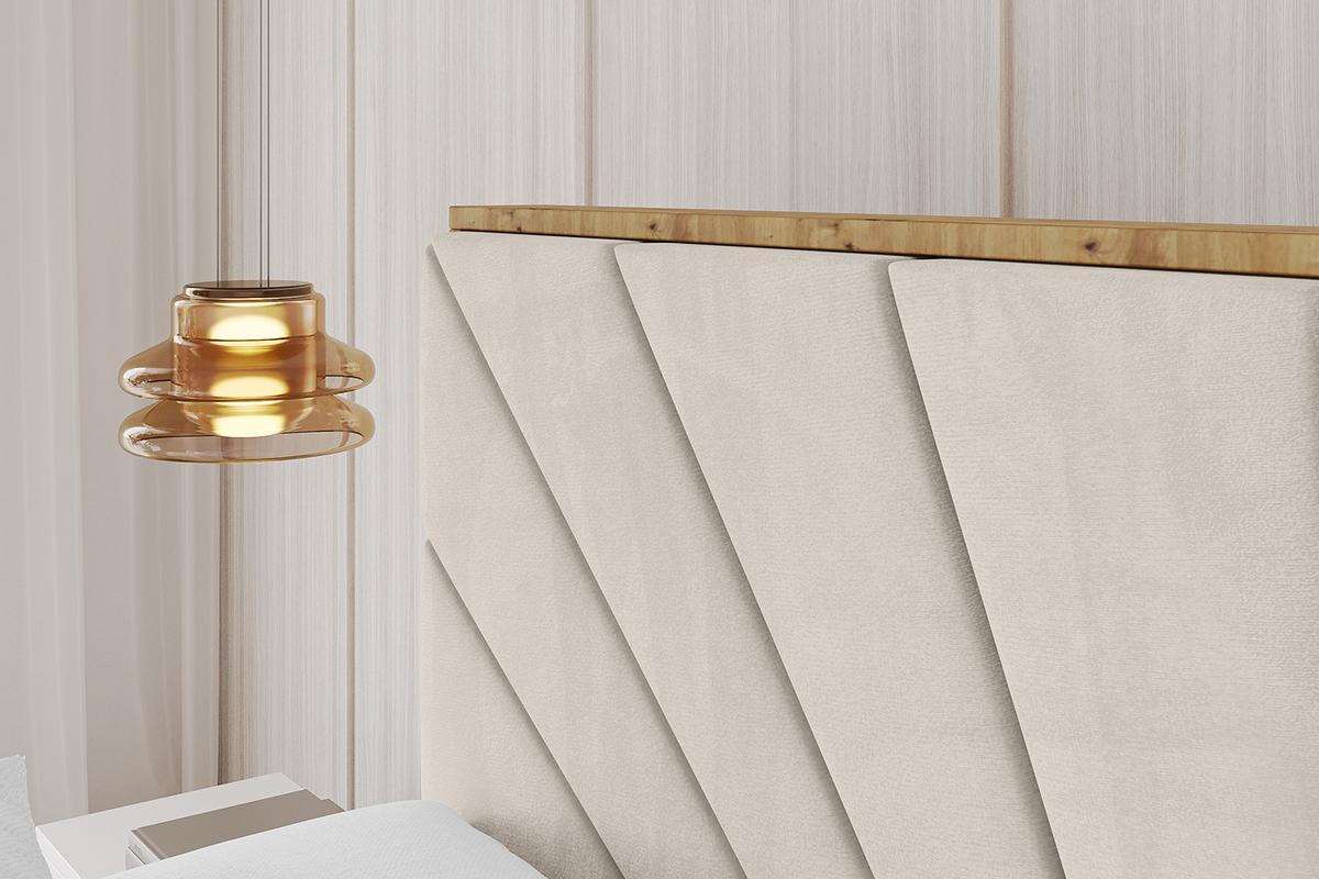 POLSTERBETT mit Bettkasten, Fußteil und Lattenrost, Boxbett mit Matratze H3/H4 - ENZO6-Z 160x200 Beige - Beige, Holzwerkstoff/Textil (160/200cm) - ALTDECOR