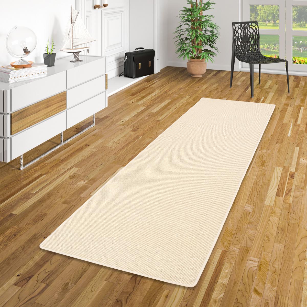 SISAL NATUR LÄUFER TEPPICH - Creme, Textil (80/400cm) - Snapstyle