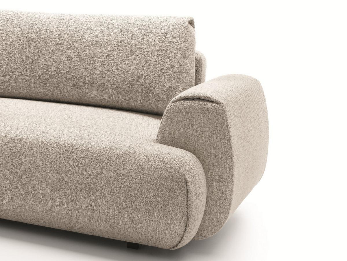 ECKSOFA ZEST Grau Geflochtener Stoff mit Schlaffunktion - Grau, Holz (270/167cm) - MASSENO