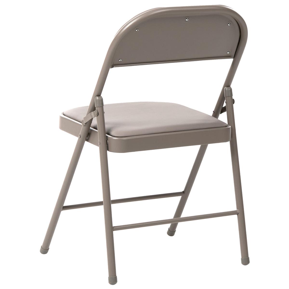 KLAPPSTUHL 4er Set Metall Taupe Shasta - Taupe, Metall (45/77/47cm) - Beliani