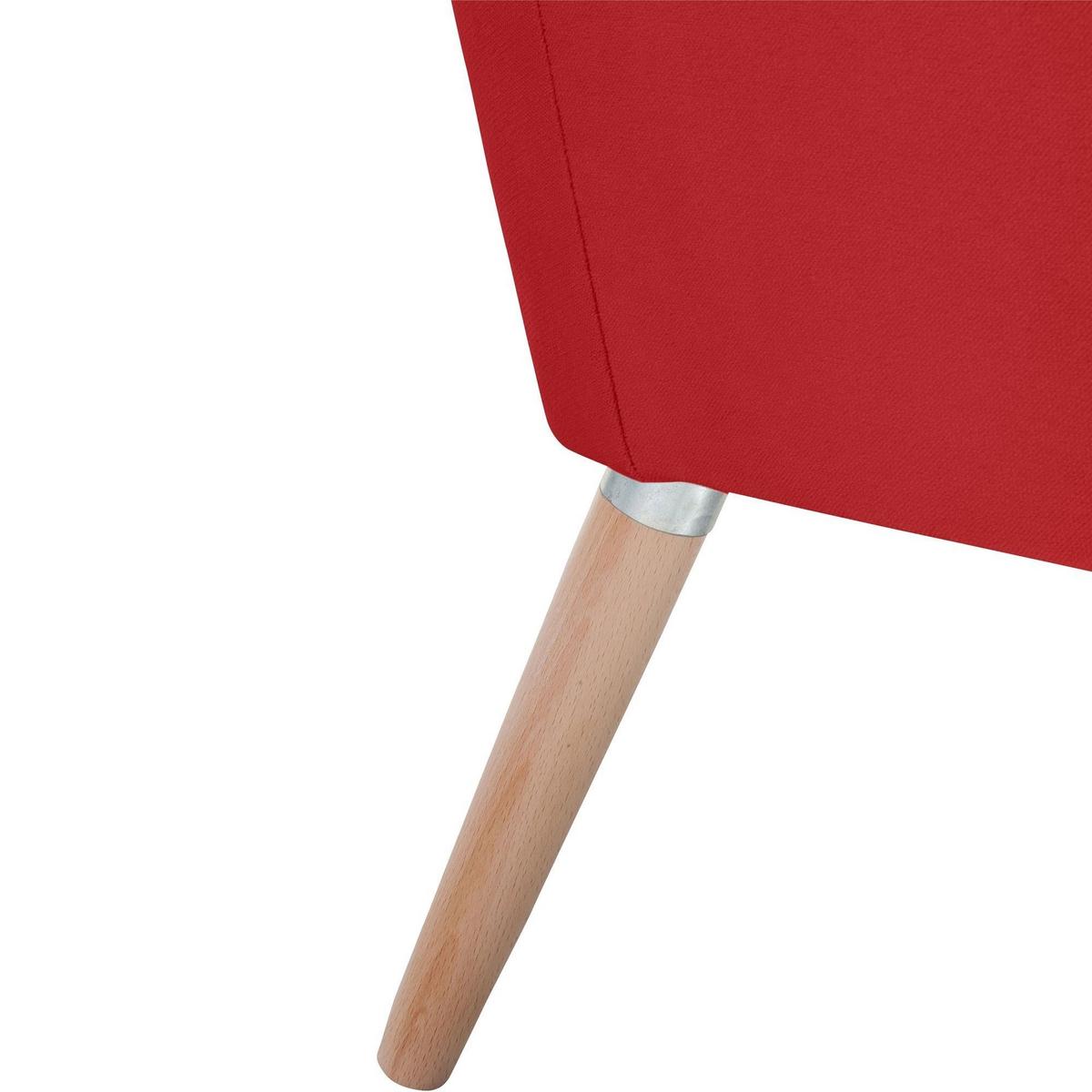 SESSEL Kachka Bezug Samtvelour Buche natur / rot - Buchefarben/Rot, Kunststoff (71/81/67cm) - 58aufmkessel