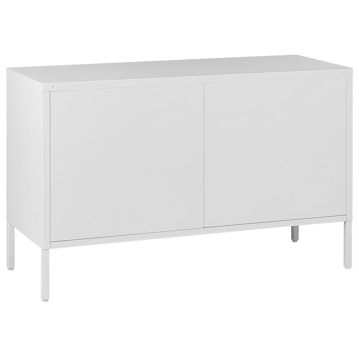 BÜROSCHRANK Weiß Uria - Weiß, Metall (100/65/40cm) - Beliani