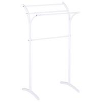 HANDTUCHSTÄNDER Stahl weiß 51 x 91 cm Yopal - Weiß, Metall (51/91/37cm) - Beliani