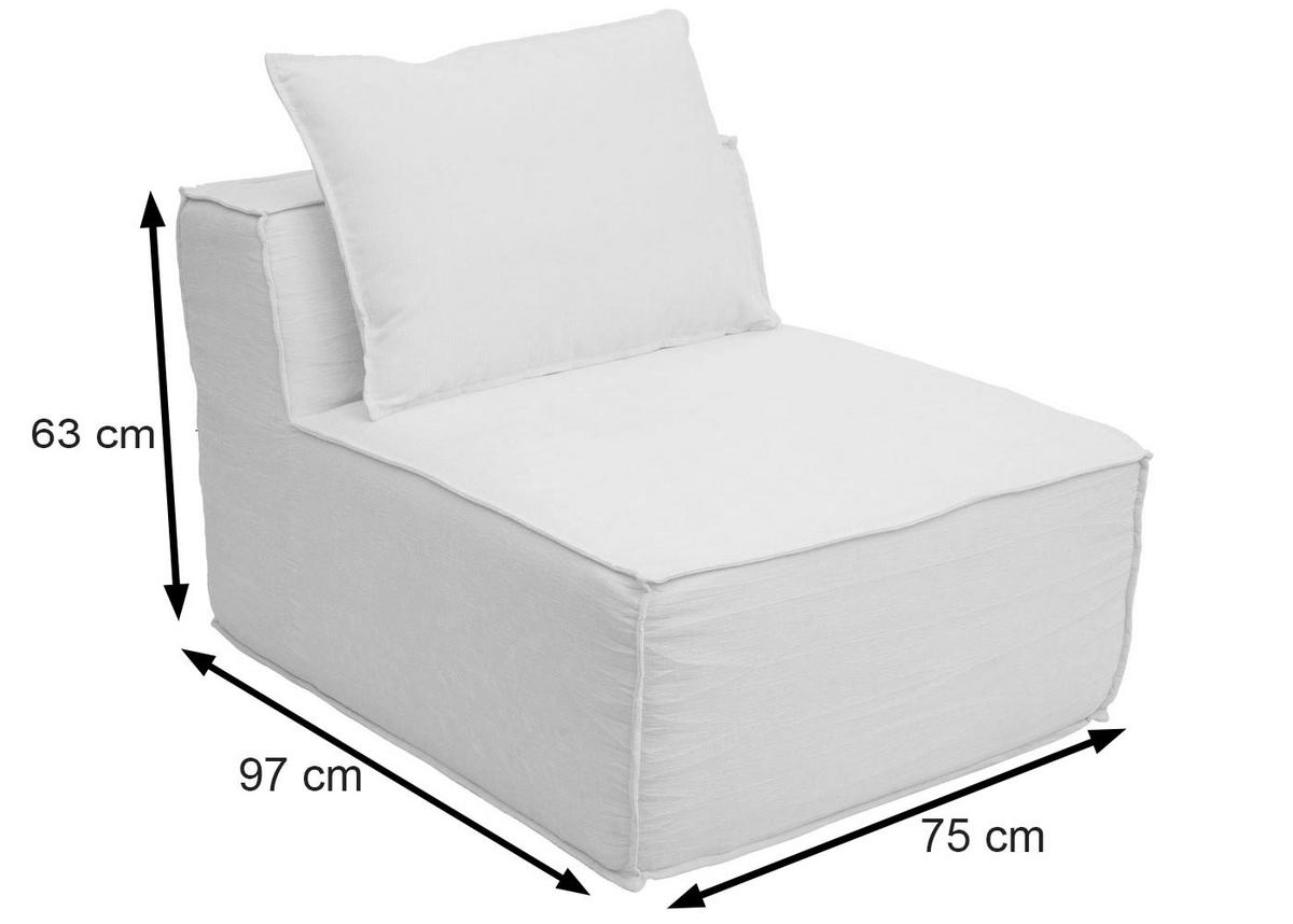 SESSEL Hellgrau - Hellgrau, Textil (75/63/97cm) - MCW
