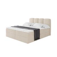 BOXBETT mit Matratze H4 - NINA - 180x200 cm - Beige - Ecru, Holzwerkstoff (180/200cm) - ALTDECOR