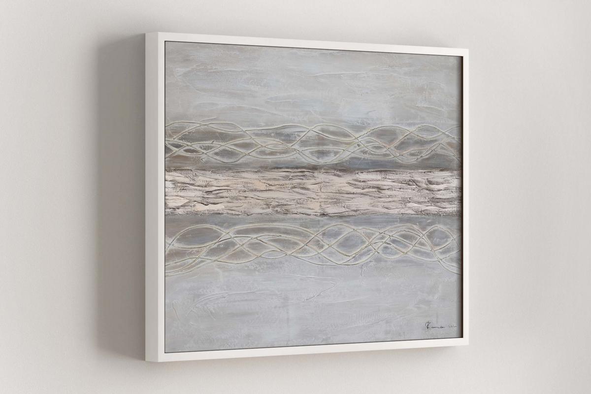 ACRYLBILD HANDGEMALT 100/75 cm - Beige/Braun, Holz/Textil (100/75cm) - KUNSTLOFT