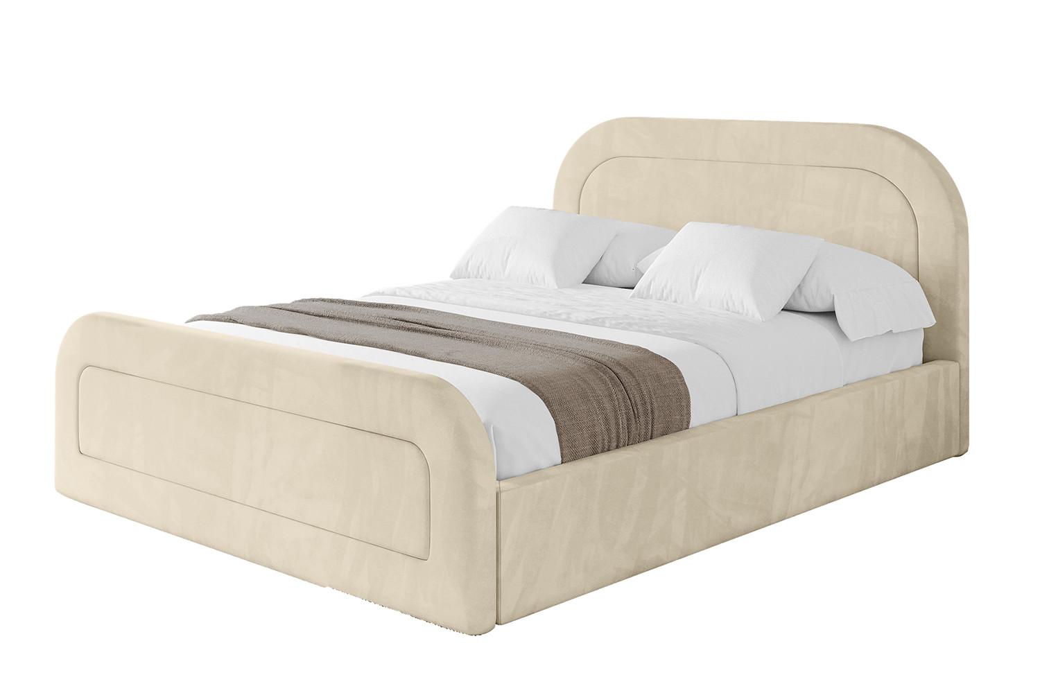 POLSTERBETT mit Bettkasten, Fußteil und Lattenrost, Boxbett ohne Matratze - LERAY-Z 120x200 Beige - Ecru, Holzwerkstoff/Textil (120/200cm) - ALTDECOR