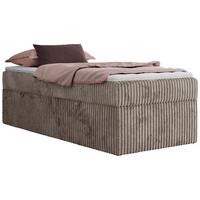 BOXBETT ZERO 90/200 - Hellbraun Cord - H3 - Topper Visco - Hellbraun, Textil (90/200cm) - MKS