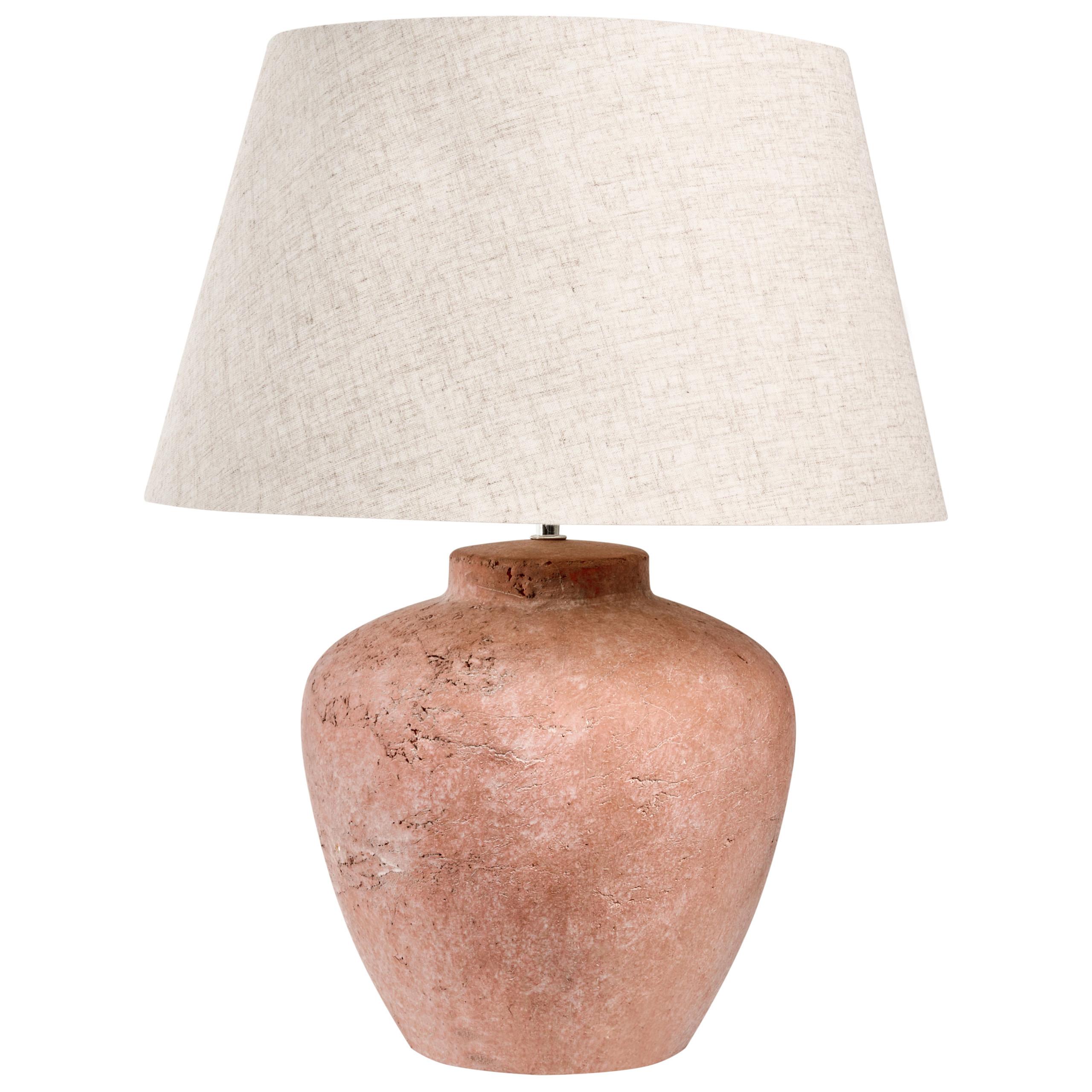 TISCHLAMPE Braun Barton - Braun, Keramik (40/40/51cm) - Beliani