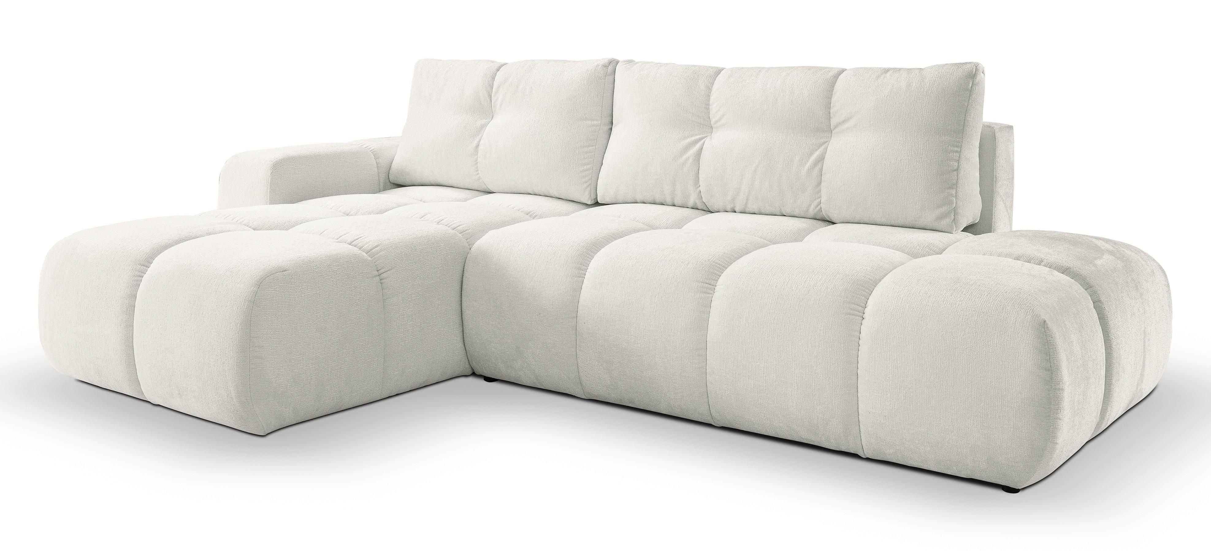 ECKSOFA L Form Hosio Beige 286/177/88 cm Links mit Schlaffunktion - Hellbraun/Schwarz, Kunststoff/Textil (177/286cm) - AX Living