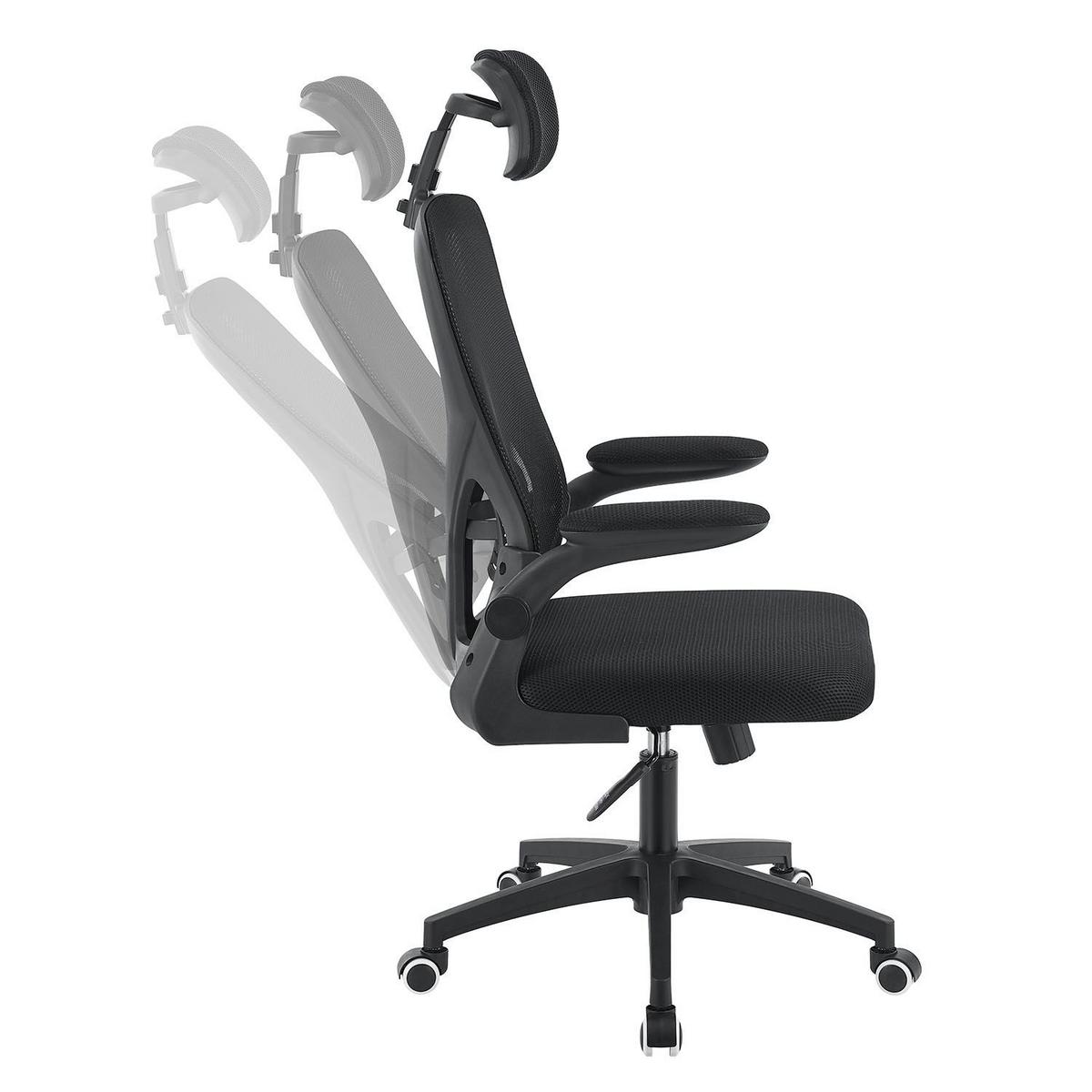 BÜROSTUHL Baltimore Schwarz - Schwarz, Kunststoff (59/123/60cm) - Juskys