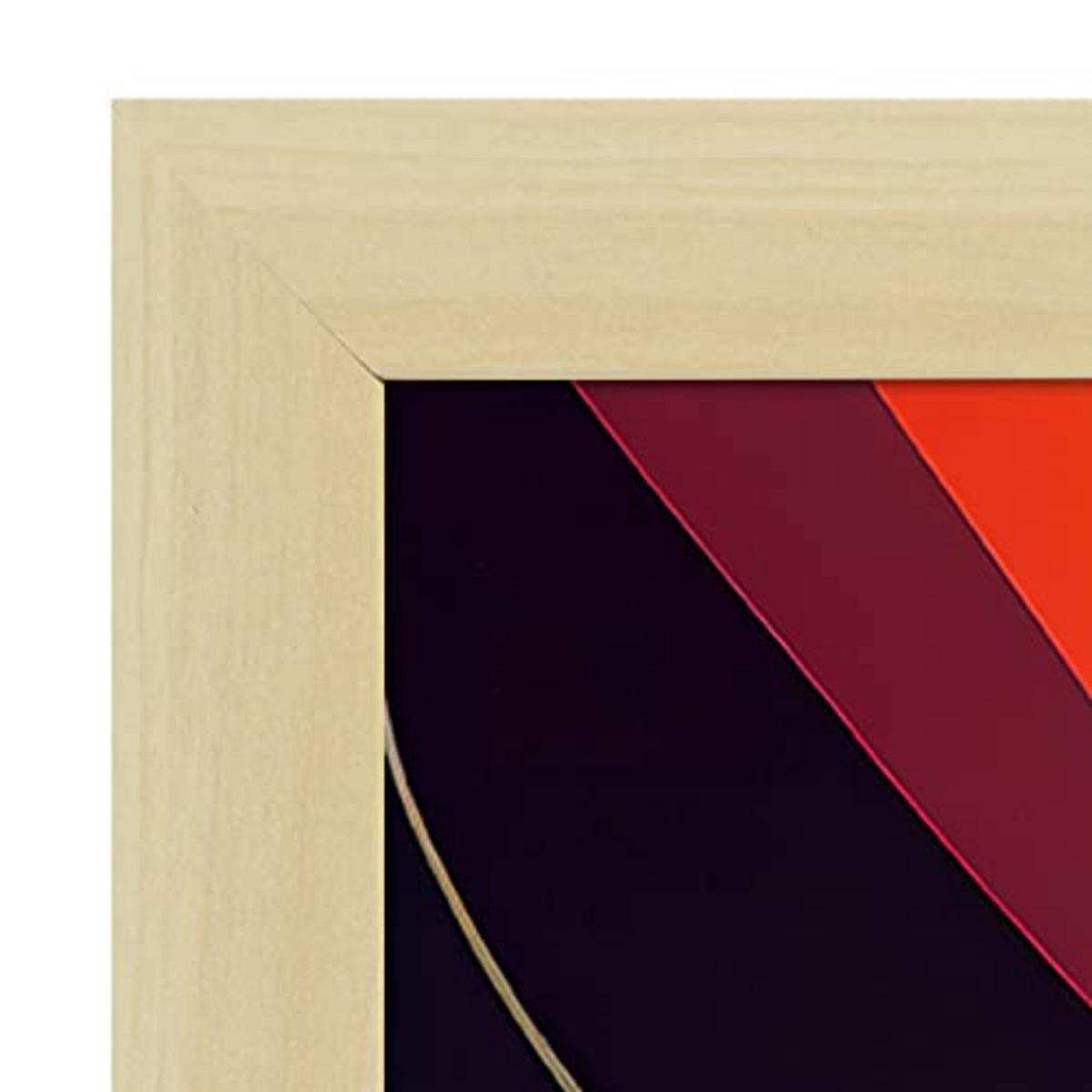 POSTER Set mit 4 Abstrakt Kugel Moderne Galaxien A4 Rahmen aus hellem Holz - Beige, Papier (29.7/3cm) - Nacnic