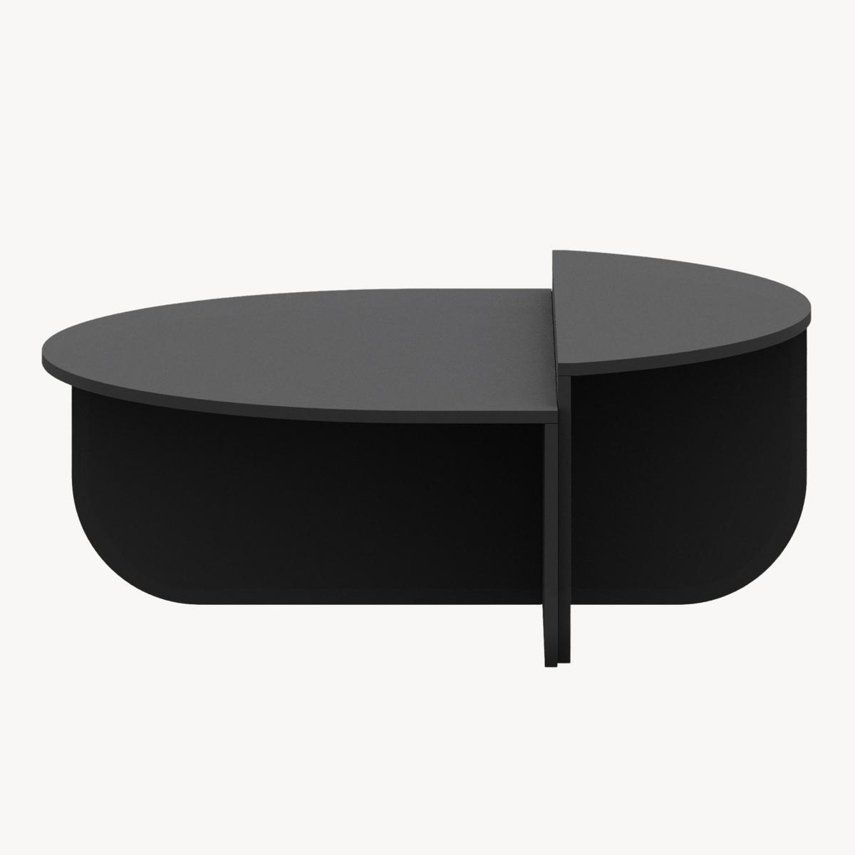 COUCHTISCH Tondesdaslo 90/90/35 cm - Dunkelgrau, Holzwerkstoff (90/90/35cm) - [en.casa]