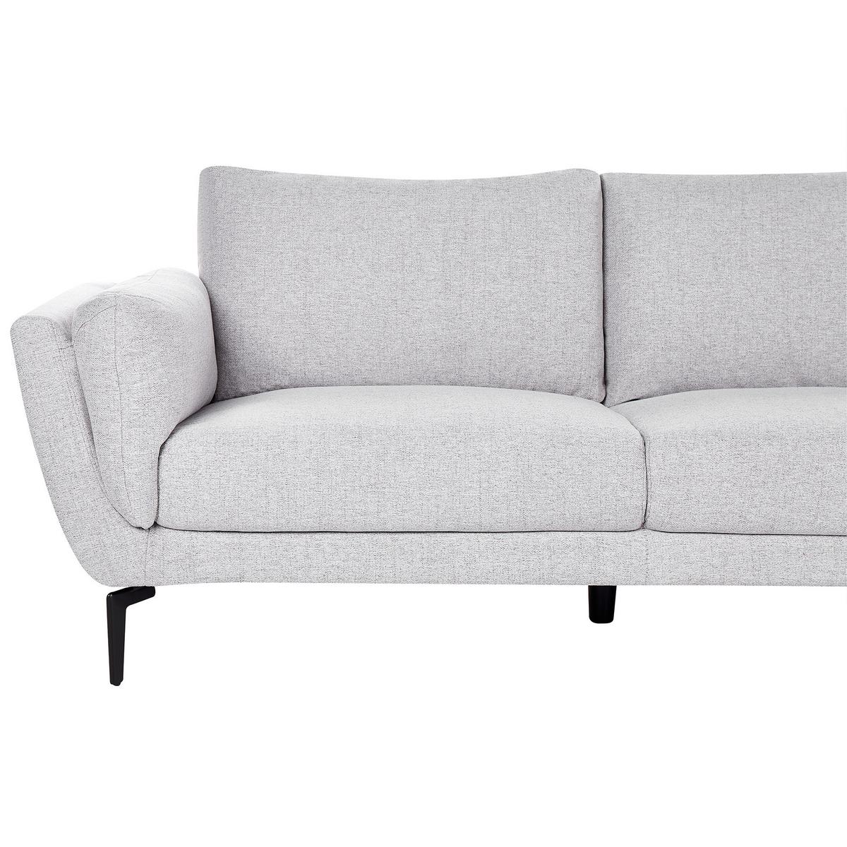 3-SITZER-SOFA Stoff Hellgrau Kansseli - Hellgrau, Textil (341/70/115cm) - Beliani