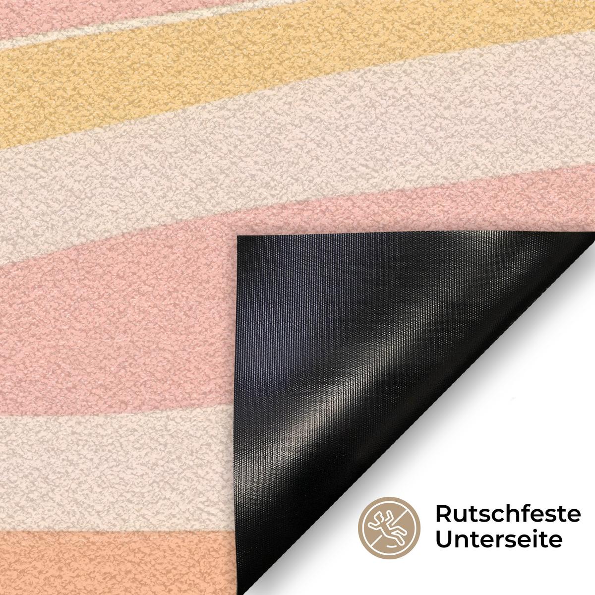 FUSSMATTE Illustration - Sonne - Pastellfarben Sauberlaufmatte 90x60 cm - Hellrosa, Kunststoff (90/0.4cm) - MuchoWow