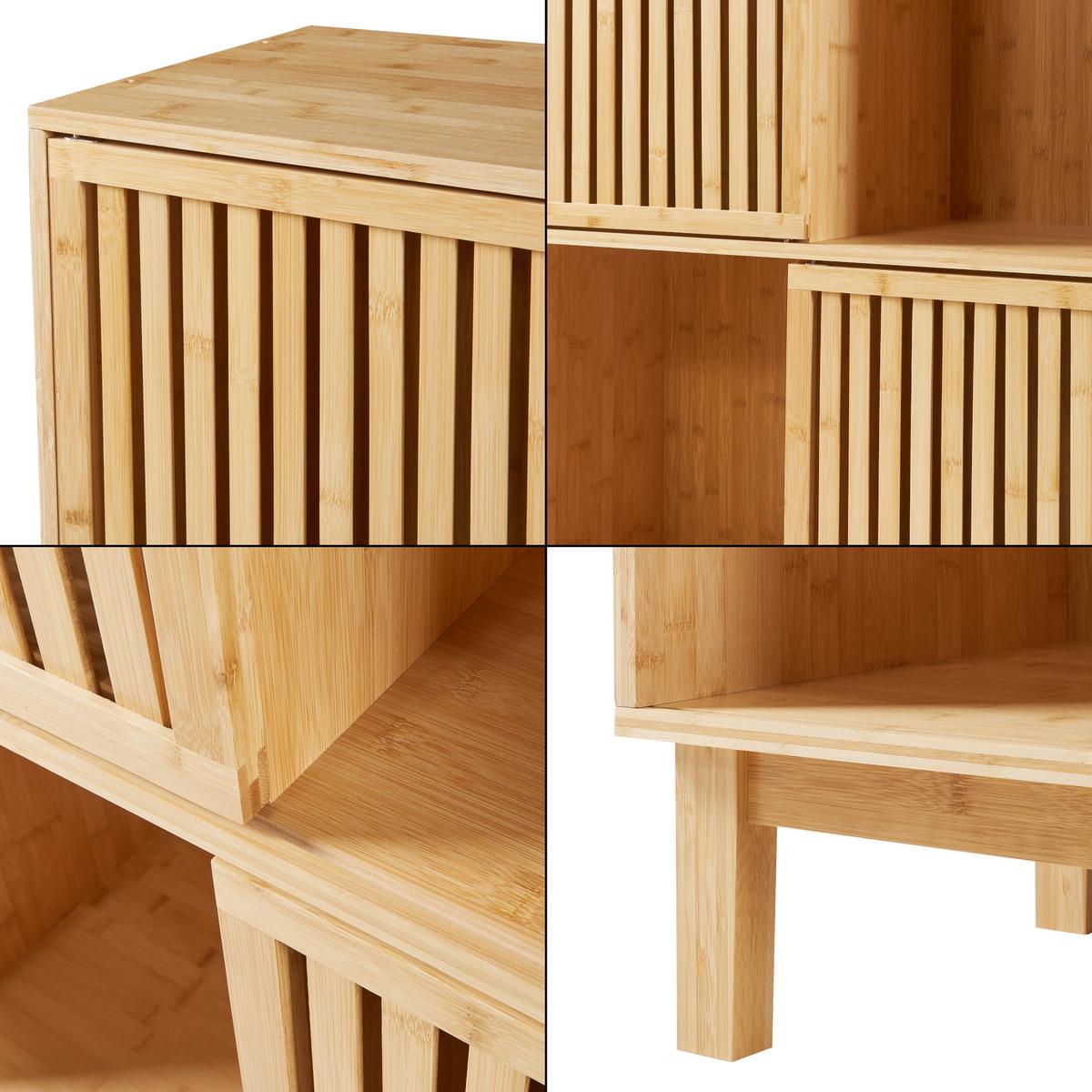 BÜCHERREGAL Ypäjä - Naturfarben, Holz (83.5/120/39cm) - [en.casa]