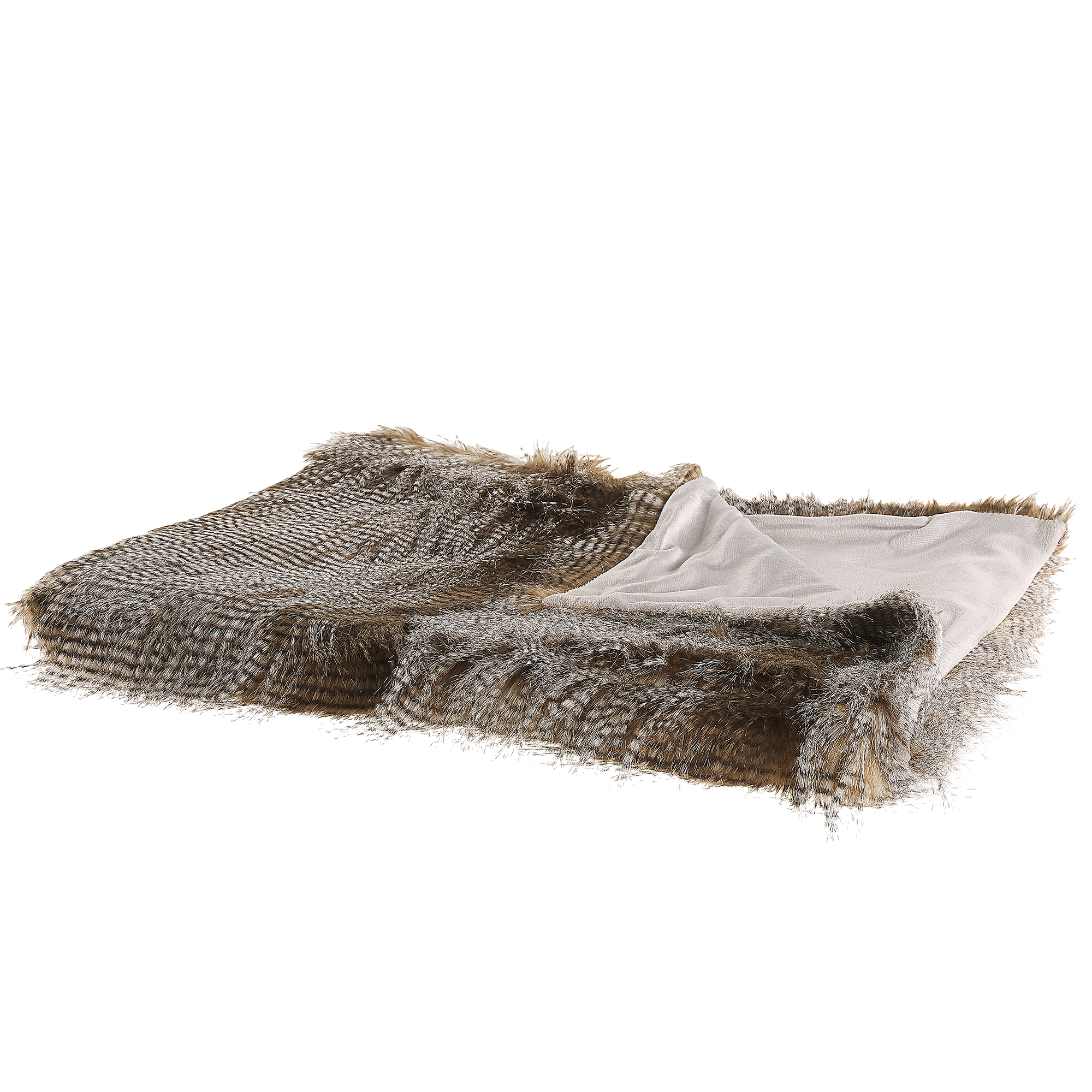 DECKE Dunkelbraun Asdad 150/200 cm - Dunkelbraun, Textil (150/200cm) - Beliani