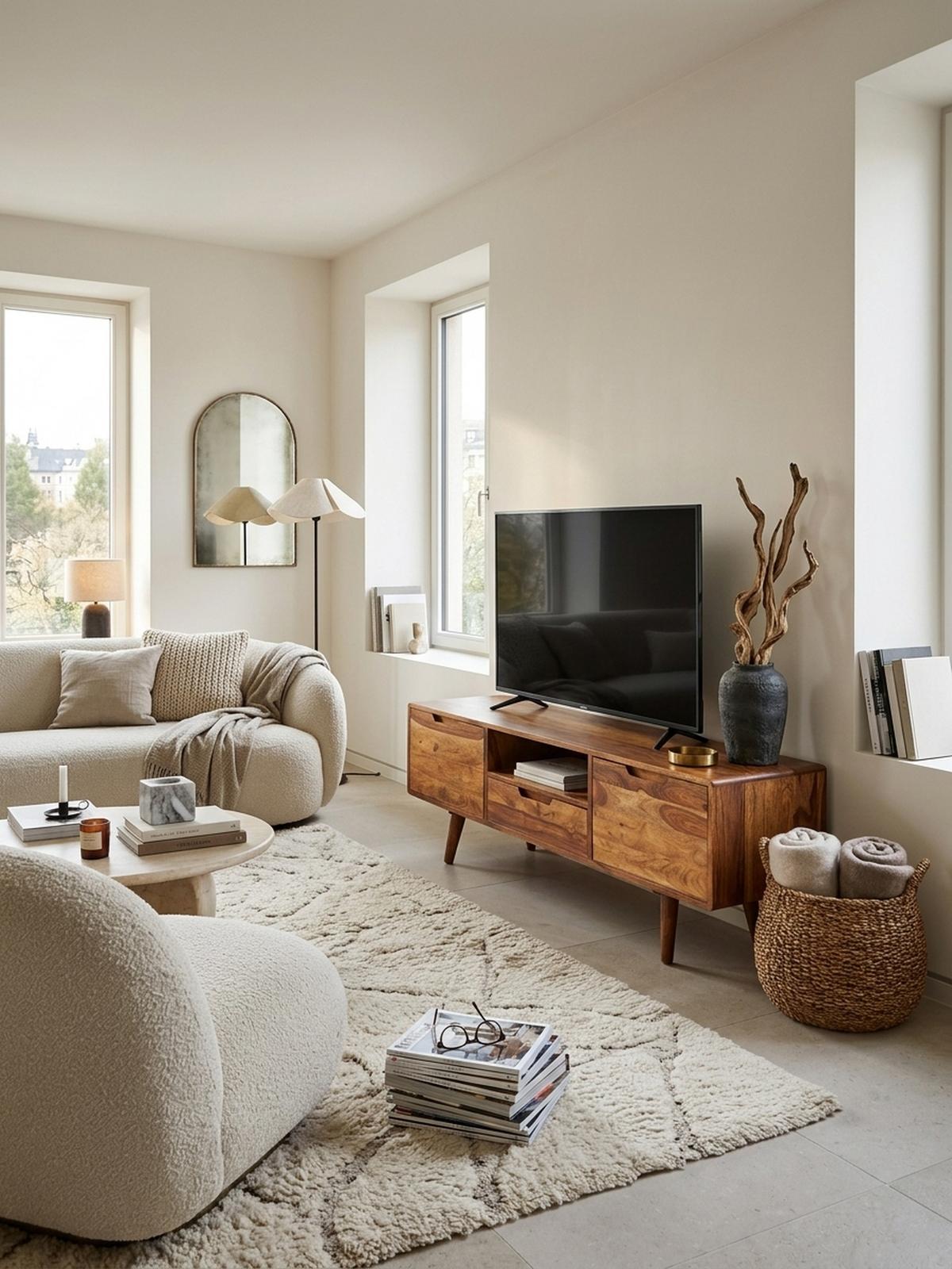 LOWBOARD Massivholz Landhausstil mit Stauraum Handgefertigt - Braun, Holz (135/51/45cm) - KADIMA DESIGN