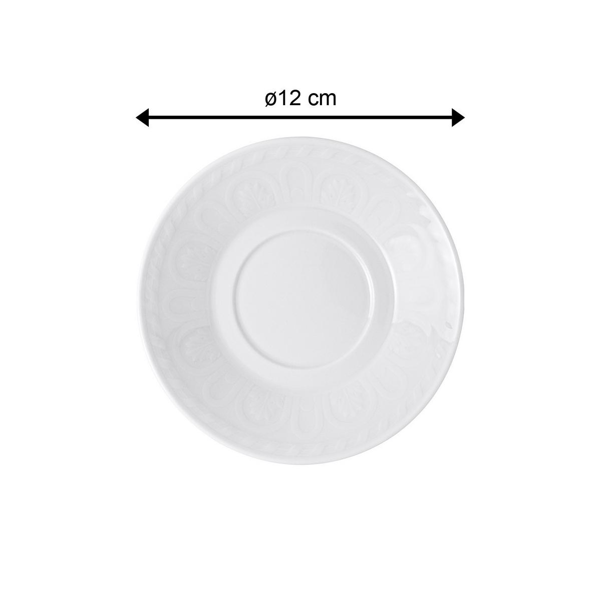 MOKKA- / ESPRESSOUNTERTASSEN Cellini weiß ø 12 cm 6er Set - Weiß, Keramik (12cm) - Villeroy & Boch