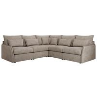 ECKSOFA VERSO L Beige Struktur - Beige/Schwarz, Kunststoff/Textil (270/270cm) - MKS