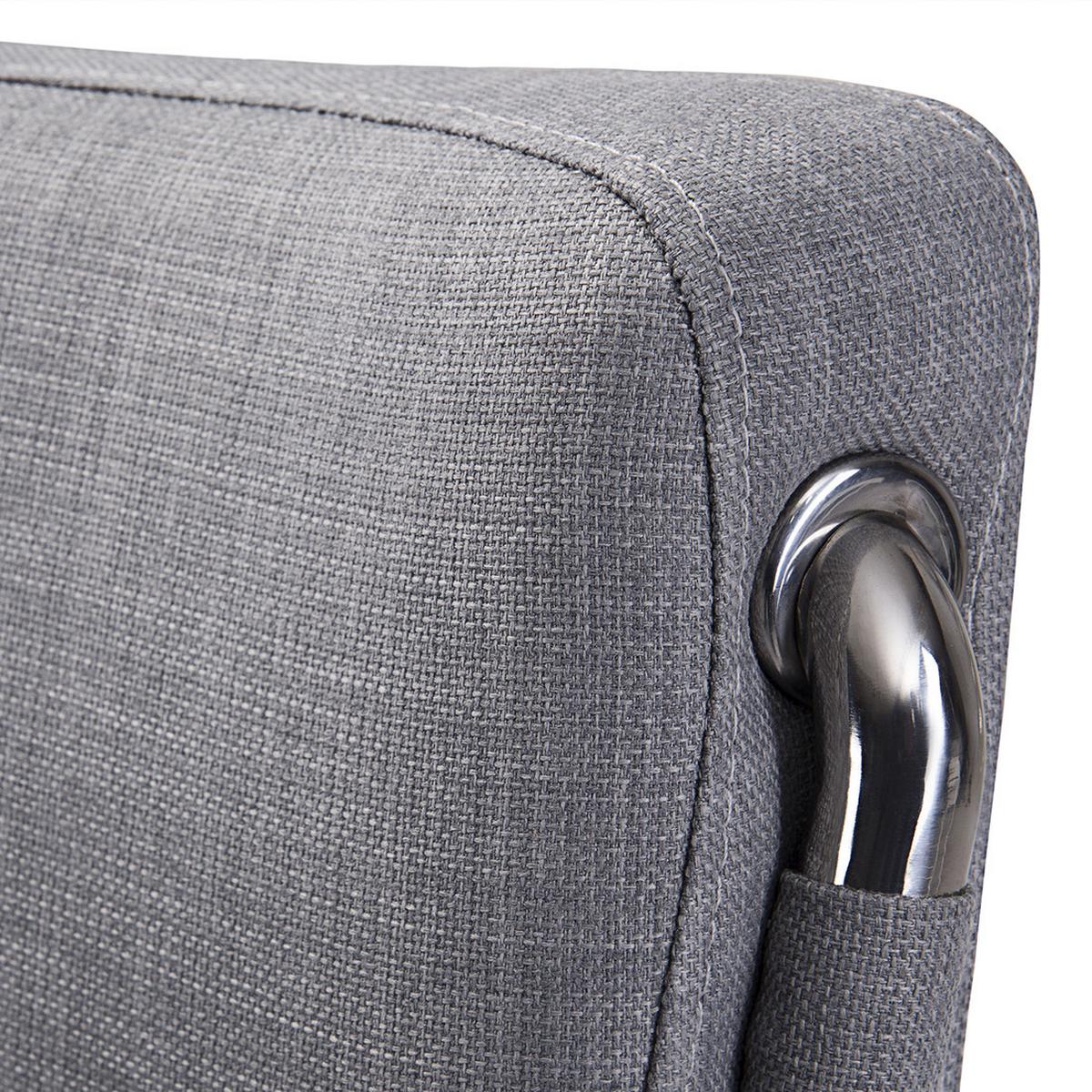 POLSTERBETT 140/200cm Grau Paris - Grau, Textil (140/200cm) - Beliani
