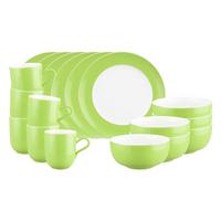 FRÜHSTÜCKS-SET Liberty Pure Colors Lime Green 18-tlg. - Grün, Keramik (2/2/2cm) - Seltmann Weiden