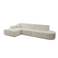 ECKSOFA Ottomane Links IREA-L2 - 327x165x80 cm Creme - Ecru/Creme, Holzwerkstoff/Textil (327/165cm) - ALTDECOR
