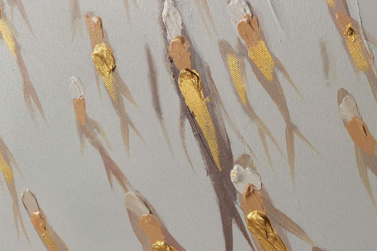 ÖLGEMÄLDE 140/70 cm - Beige/Goldfarben, Holz/Textil (140/70cm) - KUNSTLOFT