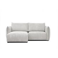 ECKSOFA TAUER 3-Sitzer, weiß - Schwarz/Weiß, Holzwerkstoff/Kunststoff (173/206cm) - Wozimo