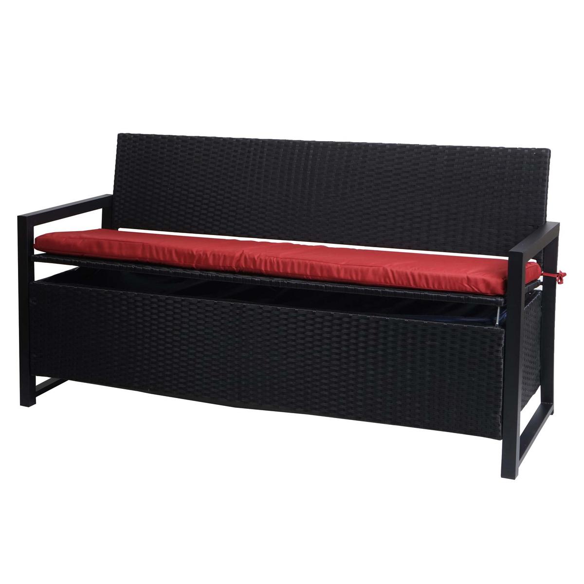 SITZBANK Anthrazit, Bordeaux - Bordeaux/Anthrazit, Kunststoff (164/87/57cm) - MCW