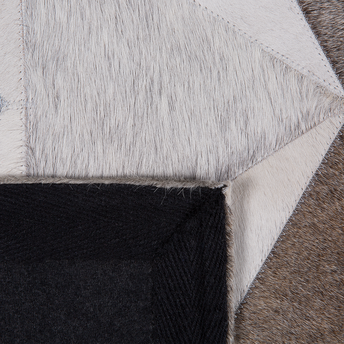 KURZFLOR-TEPPICH Alaka 230/160 cm - Grau, Fell (160/230cm) - Beliani