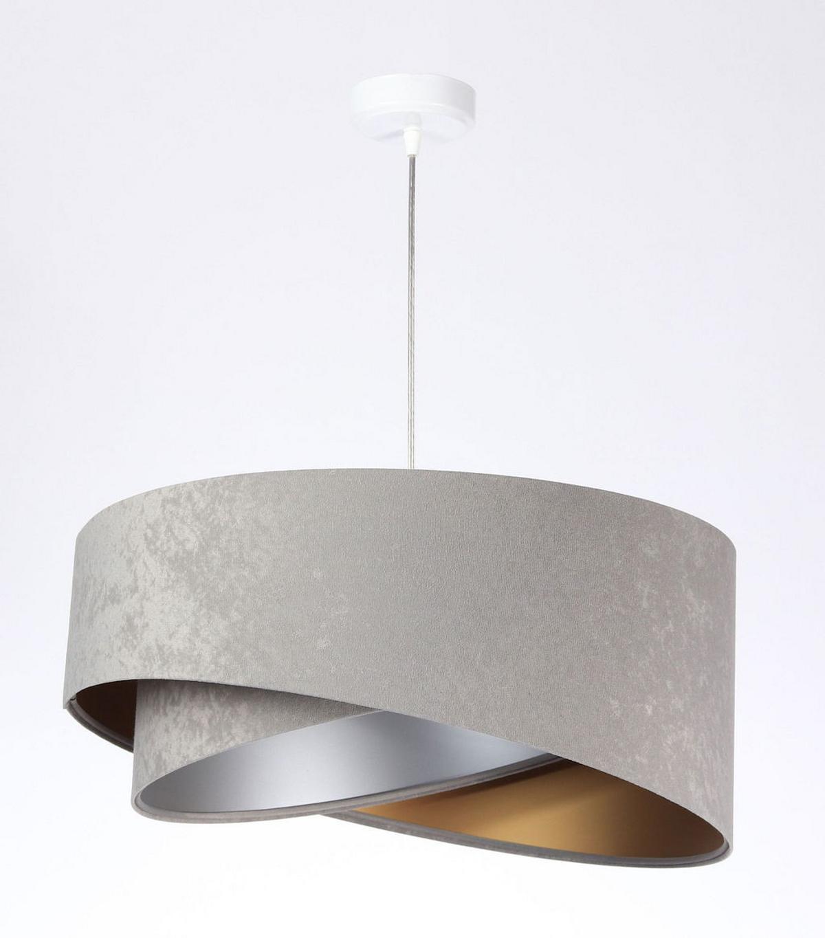 HÄNGELEUCHTE Grau 50/23 cm - Silberfarben, Kunststoff (50/1/23cm) - ONZENO