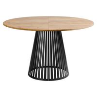 ESSTISCH ausziehbar Cone 100 - Eichefarben/Schwarz, Holzwerkstoff/Metall (100/100/76cm) - MIRJAN24
