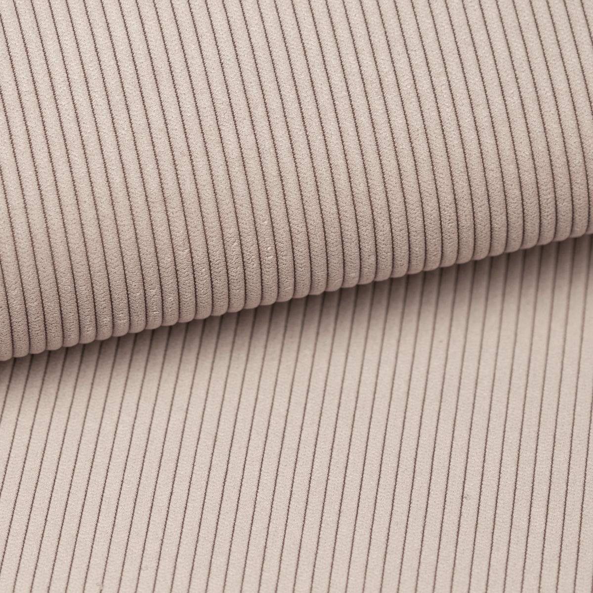 SOFA beige Cord-Stoff 202 x 361 cm, Wohnlandschaft U-Form - Beige/Schwarz, Holz/Textil (361/87/202cm) - Inn.Furn