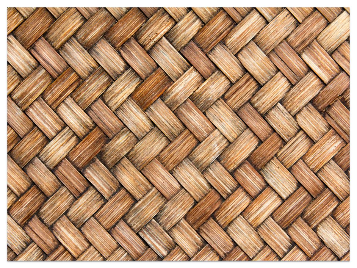 FOTOTAPETE für Küche Weiden Imitation Braune Wand Rustikal Modern 150x105 - Beige/Braun, Papier (150/105cm) - Muralo