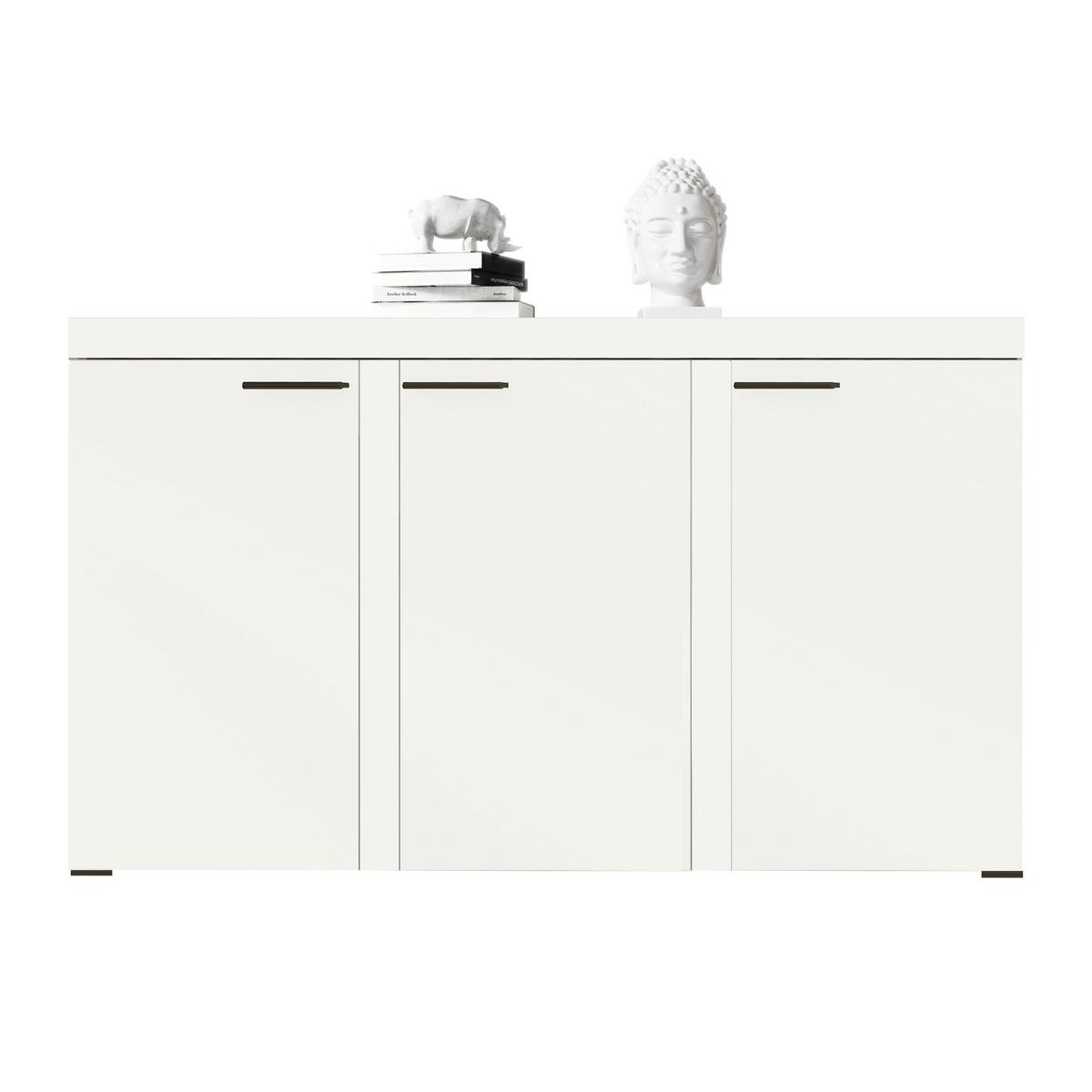SIDEBOARD Spacoro 3D Weiß 148,8/82/40,3 cm – Wohnzimmer Kommode Stilvolle, Modern - Weiß, Holzwerkstoff/Kunststoff (149/82/40cm) - AX Living