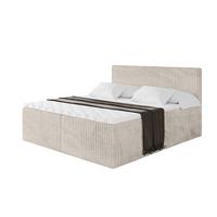 BOXBETT mit Matratze H3 und Lattenrost - TOLO - 200x200 Cord - Creme - Creme, Holzwerkstoff/Kunststoff (200/200cm) - ALTDECOR