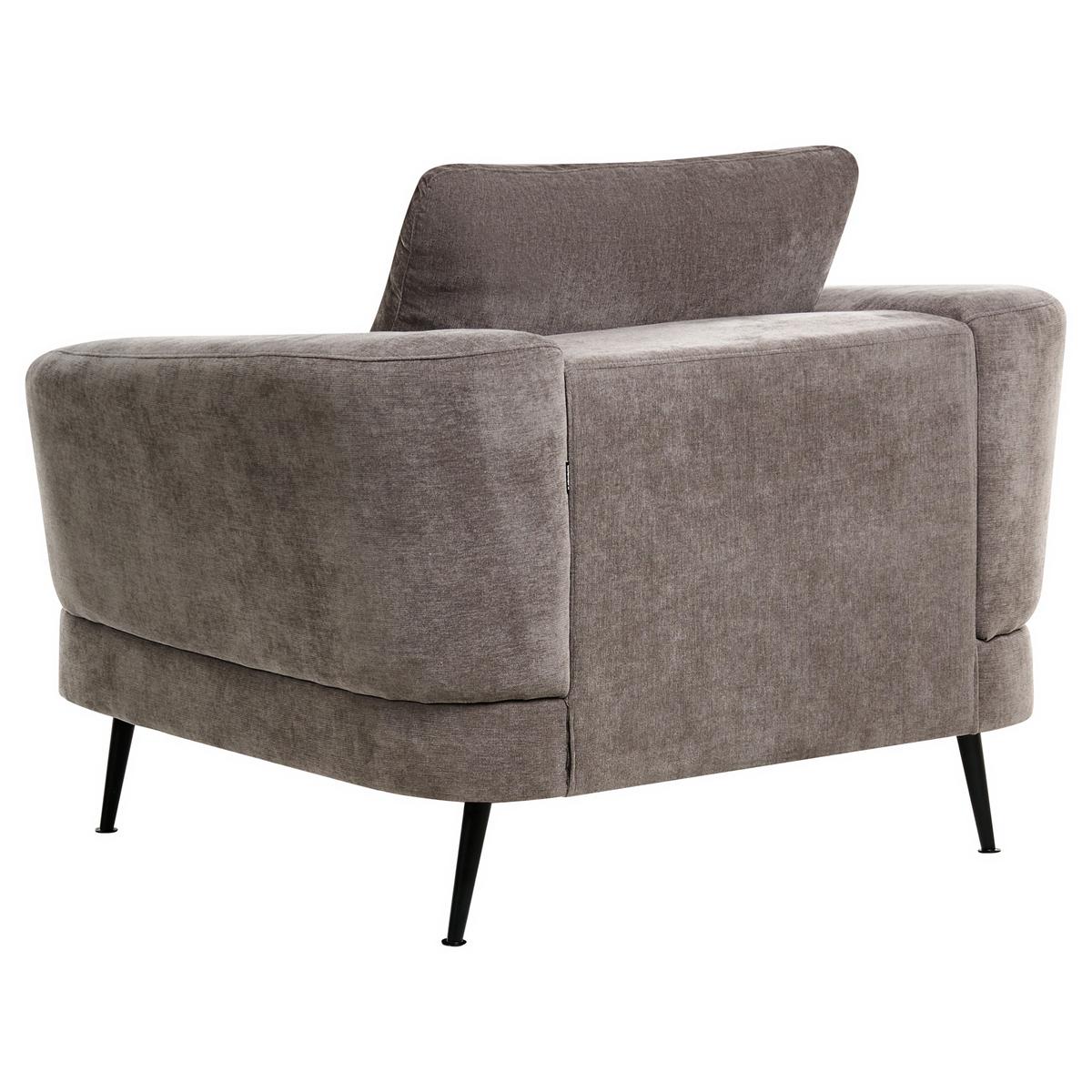 SESSEL Chenillegewebe Taupe Kjaer - Taupe, Textil (100/100/100cm) - Beliani