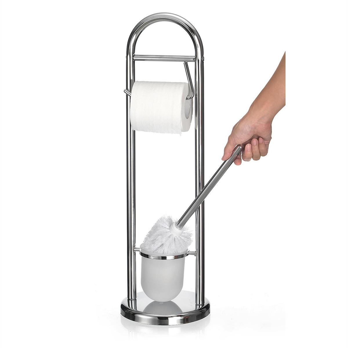 TOILETTENPAPIERHALTER EGON chrom - Chromfarben, Metall (19/63/19cm) - IDIMEX