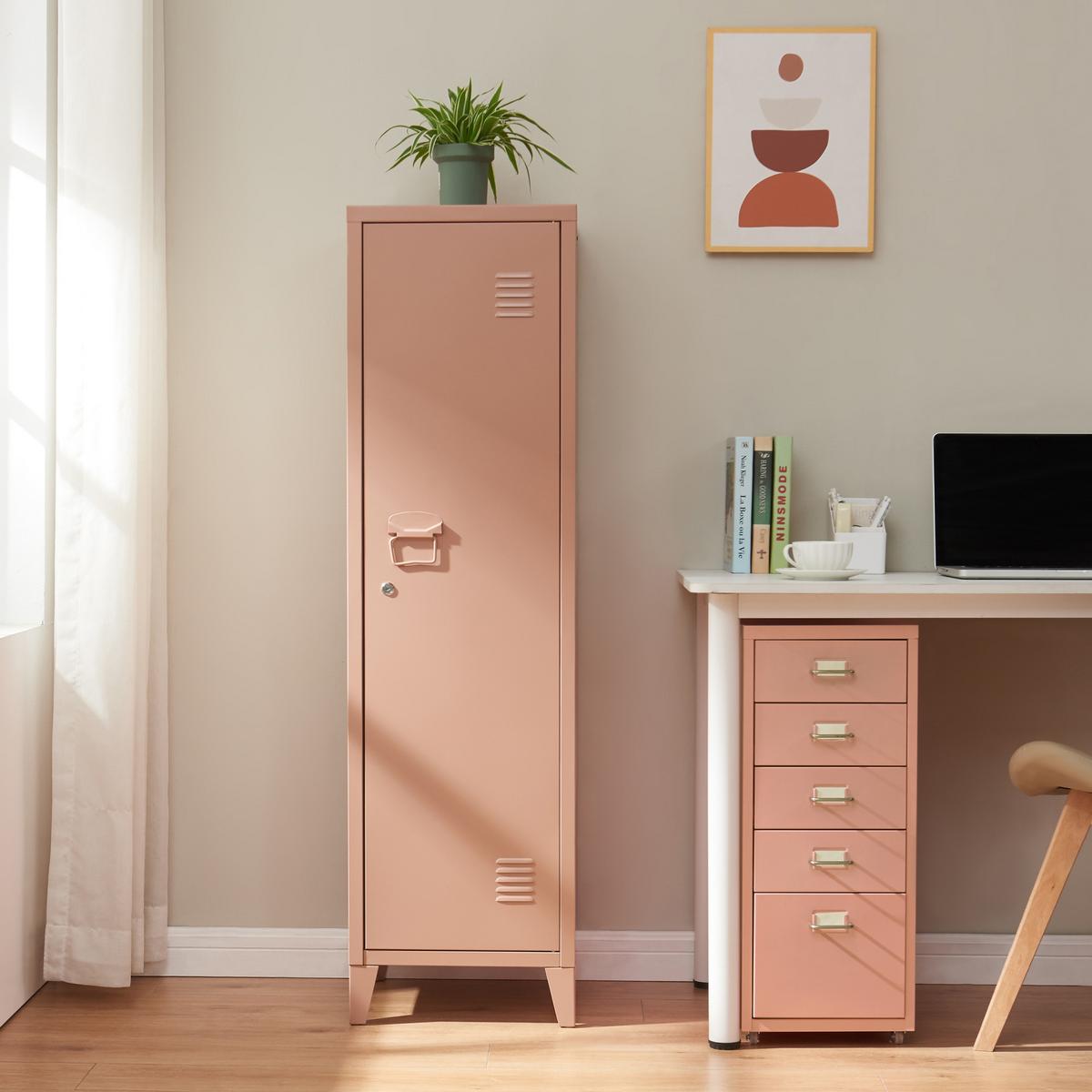 EINZELSPIND Kurikka - Hellbraun, Metall (38/137/38cm) - [en.casa]