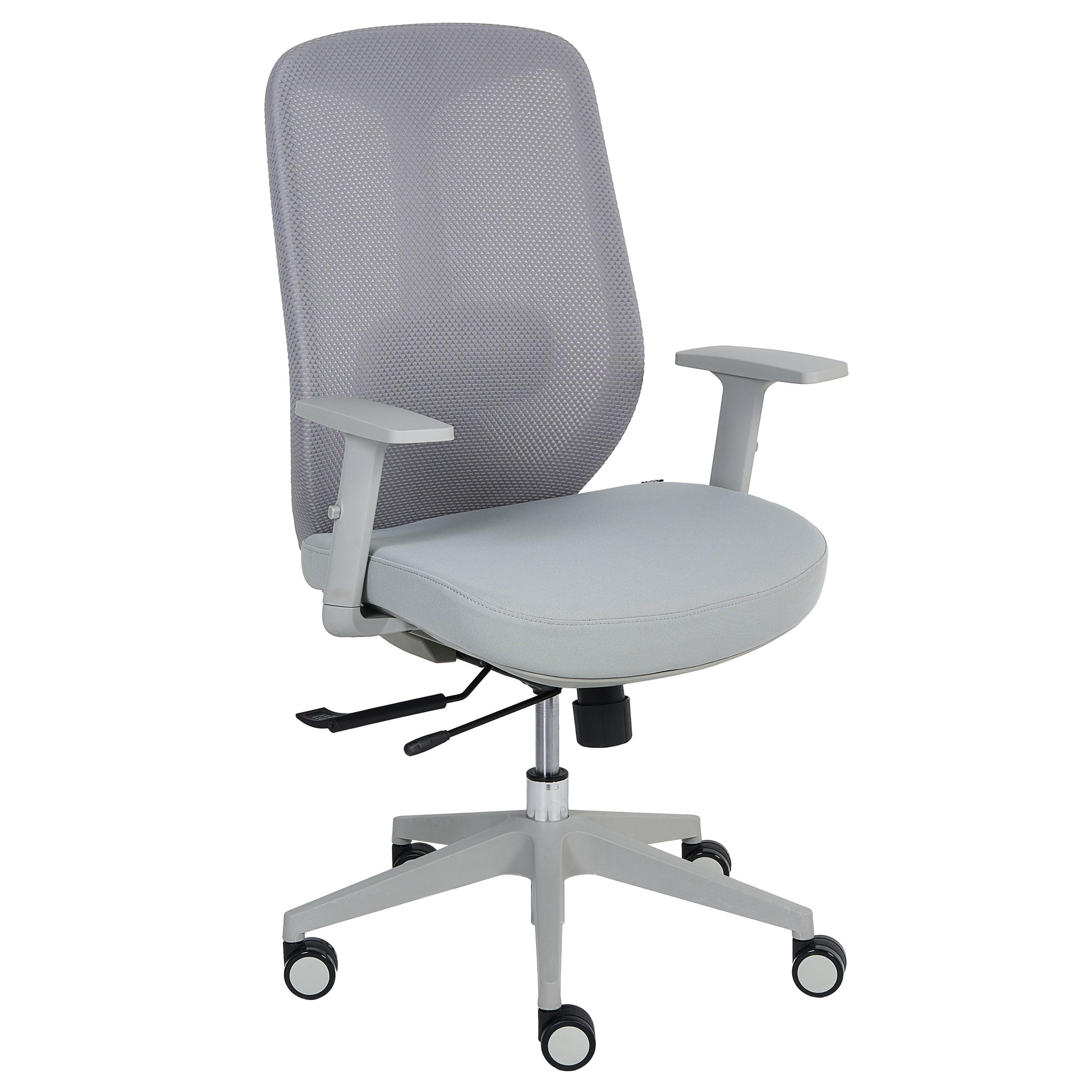 BÜROSTUHL Stoff Grau Zelar - Dunkelgrau/Grau, Textil (64/115/60cm) - Beliani