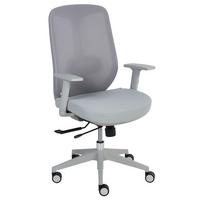 BÜROSTUHL Stoff Grau Zelar - Dunkelgrau/Grau, Textil (64/115/60cm) - Beliani
